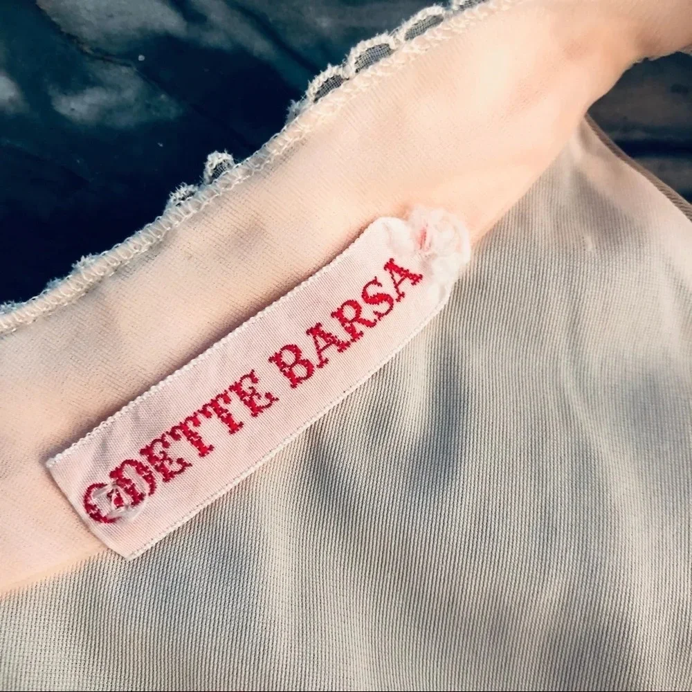 Vintage Odette Barsa Pint Nightie Satin Ribbon L